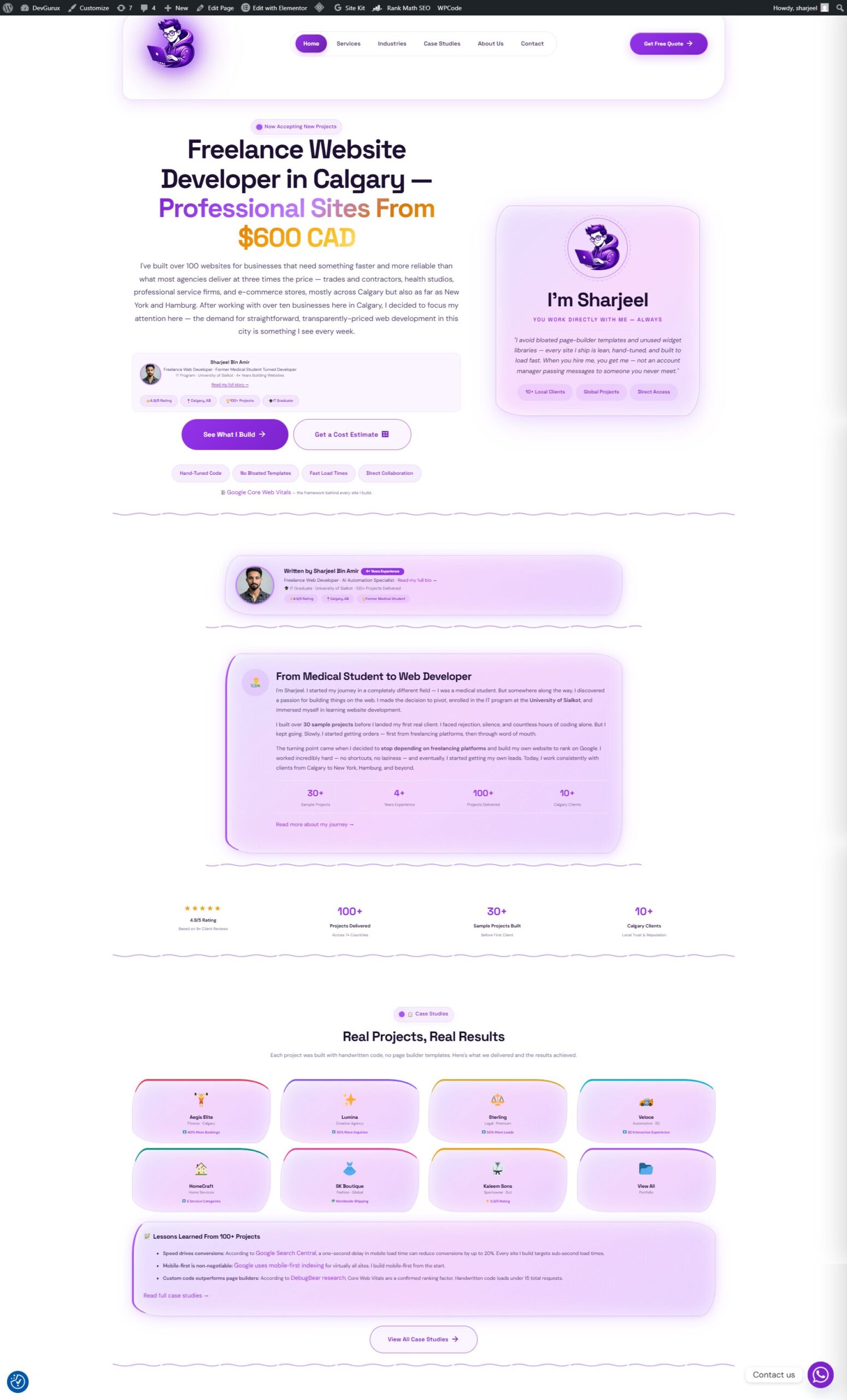 Website redesign project example